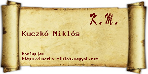 Kuczkó Miklós névjegykártya